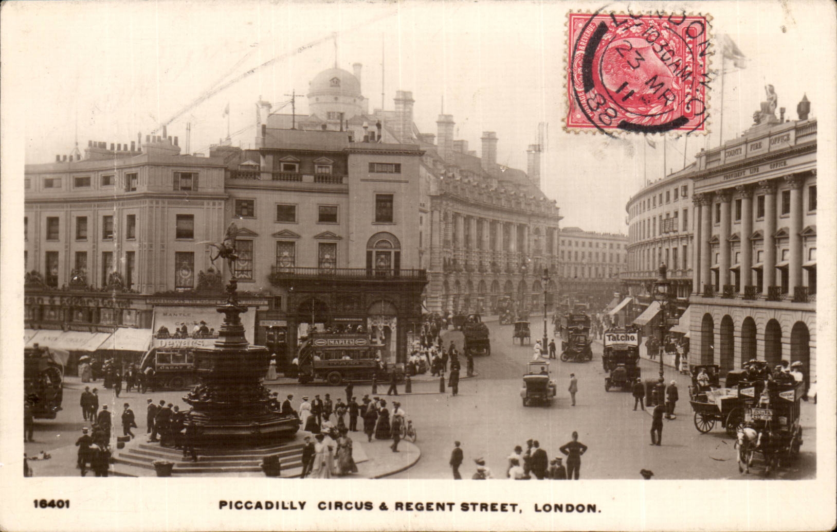 CPA Great Britain Londres London Piccadilly circus & Regent street 