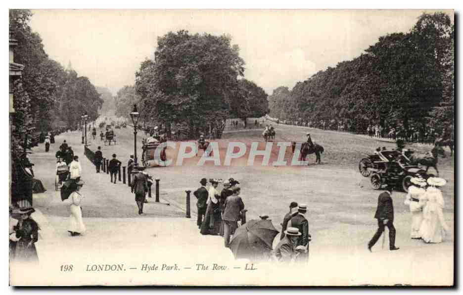 CPA Great Britain B London Londres Hyde Park The row