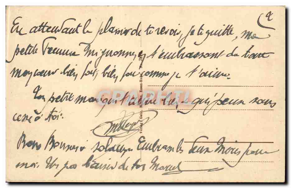 CPA Duisburg Kaiser Wilhelm Denkmal auf dem Kaiserberg — Rückseite