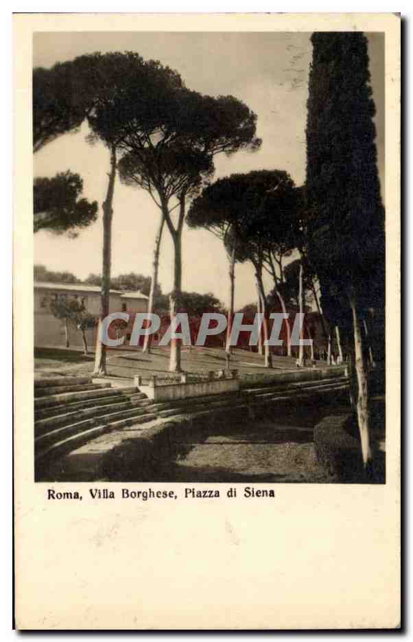 CPA Italie Italia Roma Villa Borghese Piazza di Siena