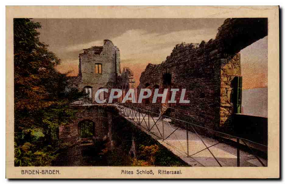 CPA Baden Baden Altes Schloss Rittersaal