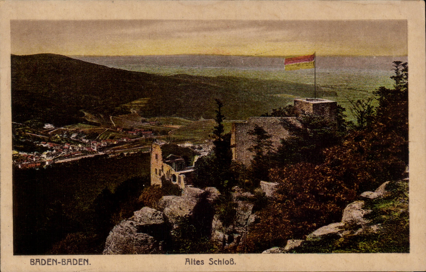 CPA Baden Baden Altes Schloss 