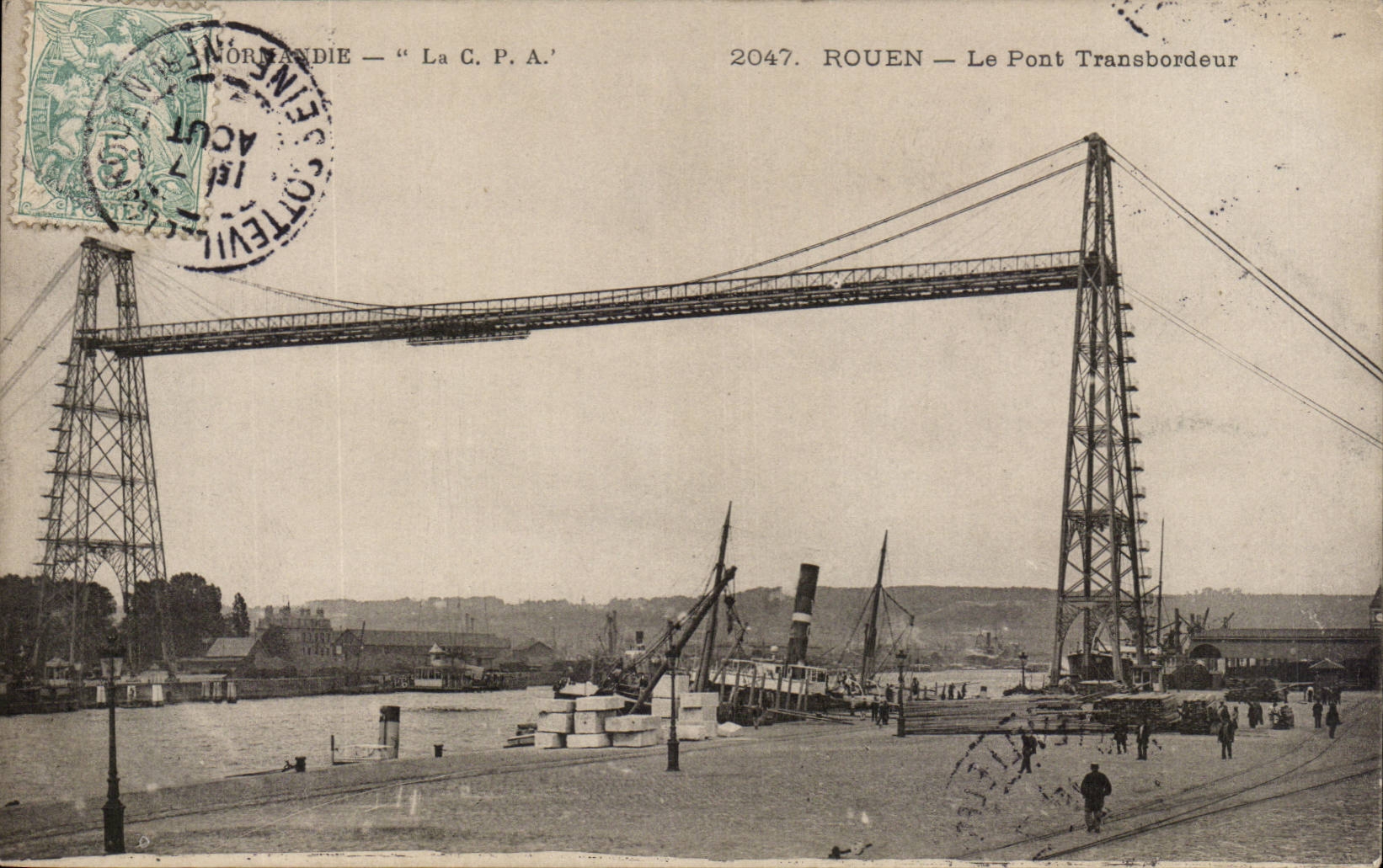 CPA Rouen La pont transbordeur