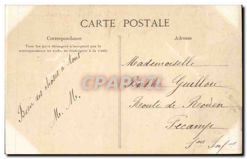 CPA Rouen La pont transbordeur — Rückseite