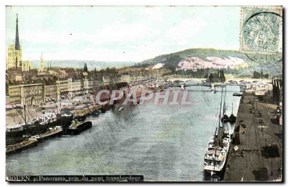 CPA Rouen Panorama pris du pont transbordeur