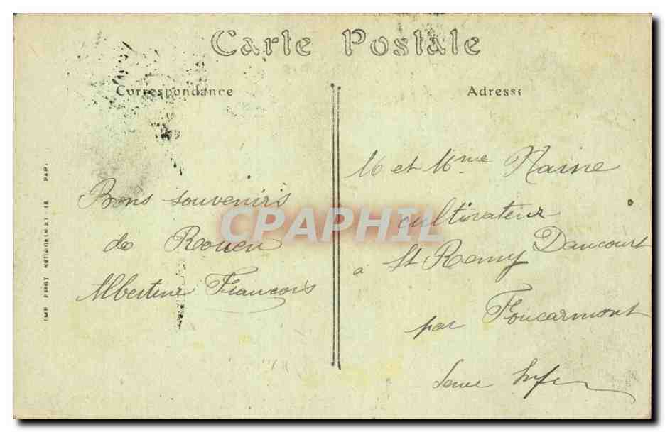 CPA Rouen Vue generale — Verso