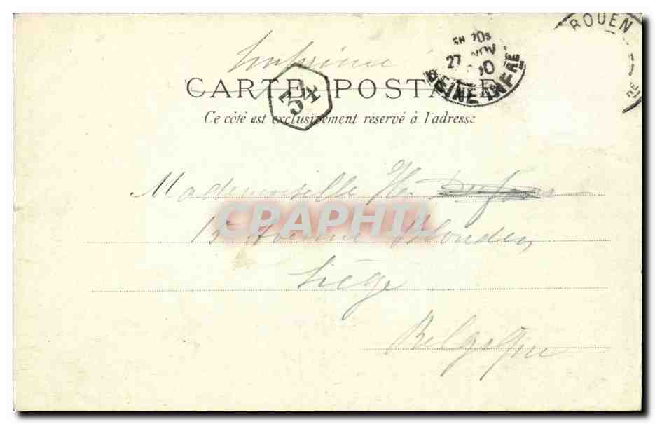 CPA Rouen Tour Saint Andre — Verso