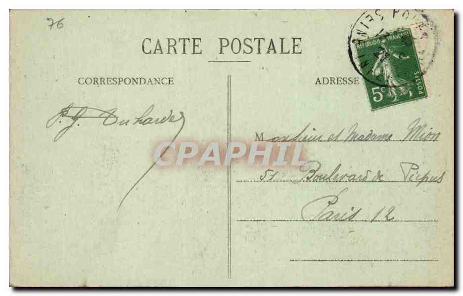 CPA Rouen Vieilles maisons du 15eme et Rue St Romain — Rückseite