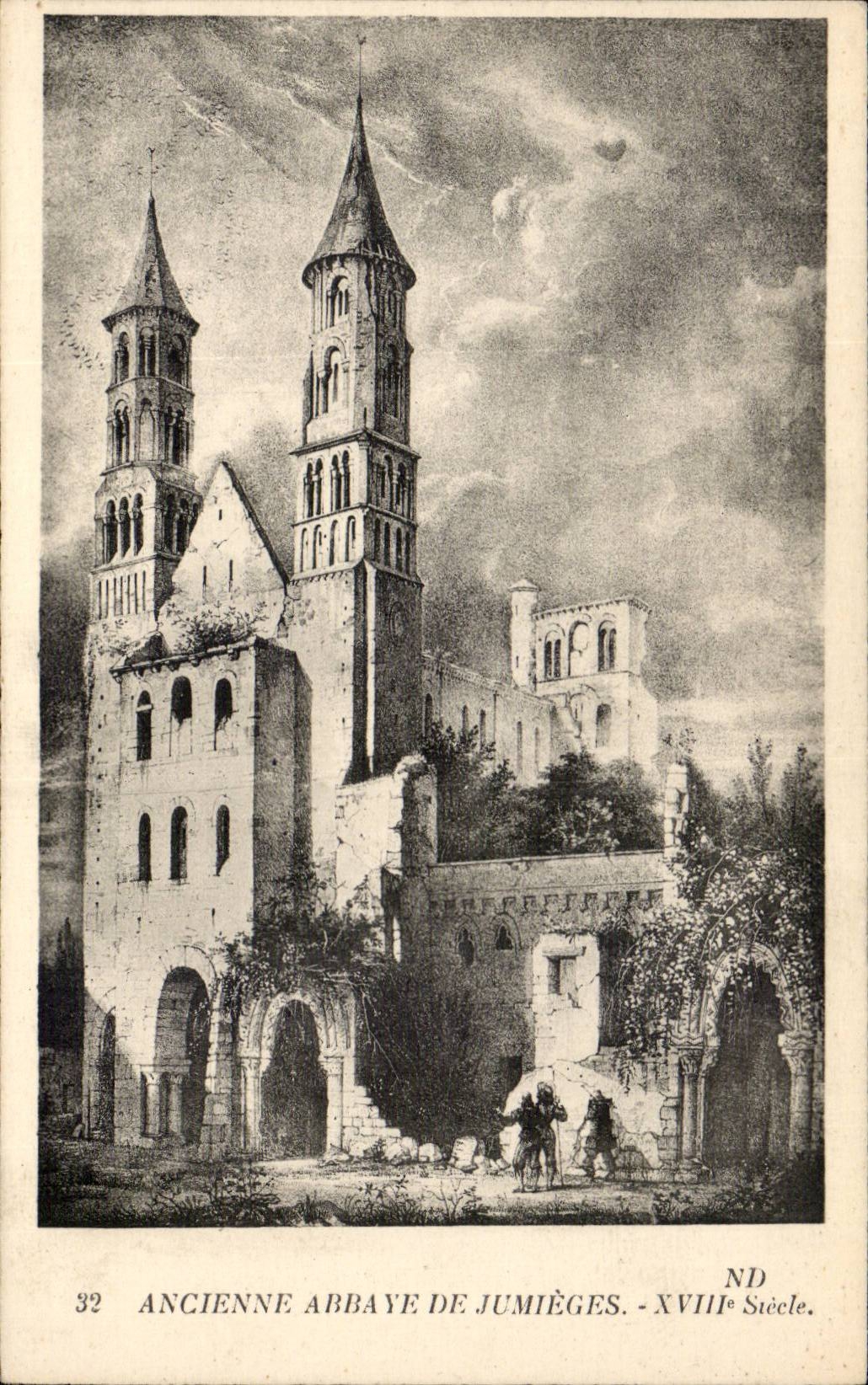 CPA Ancienne abbaye de Jumieges 18eme