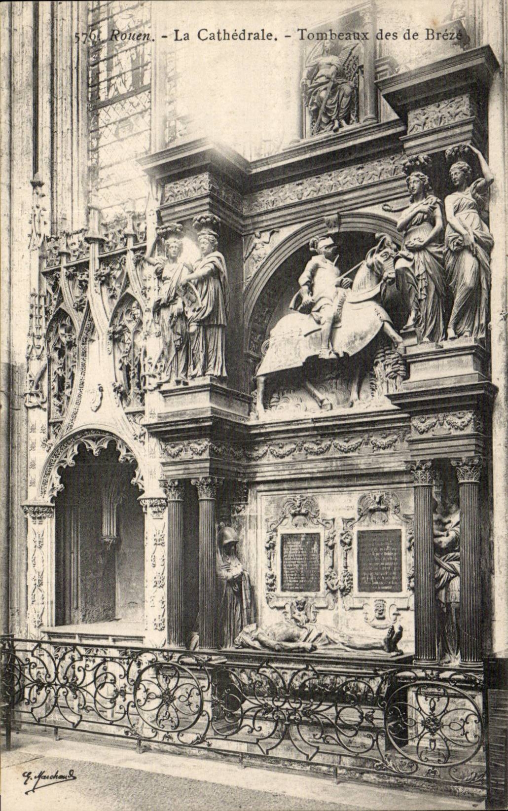 CPA Rouen Cathedrale Tombeaux de Breze