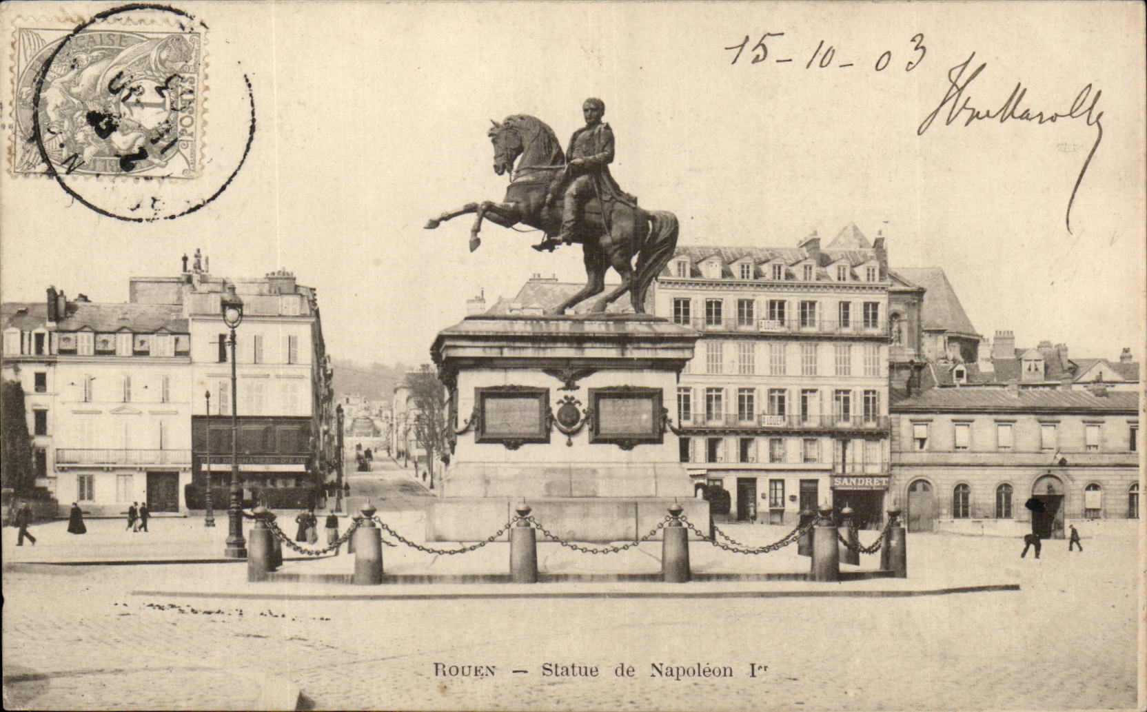 CPA Rouen Statue de Napoleon 1er