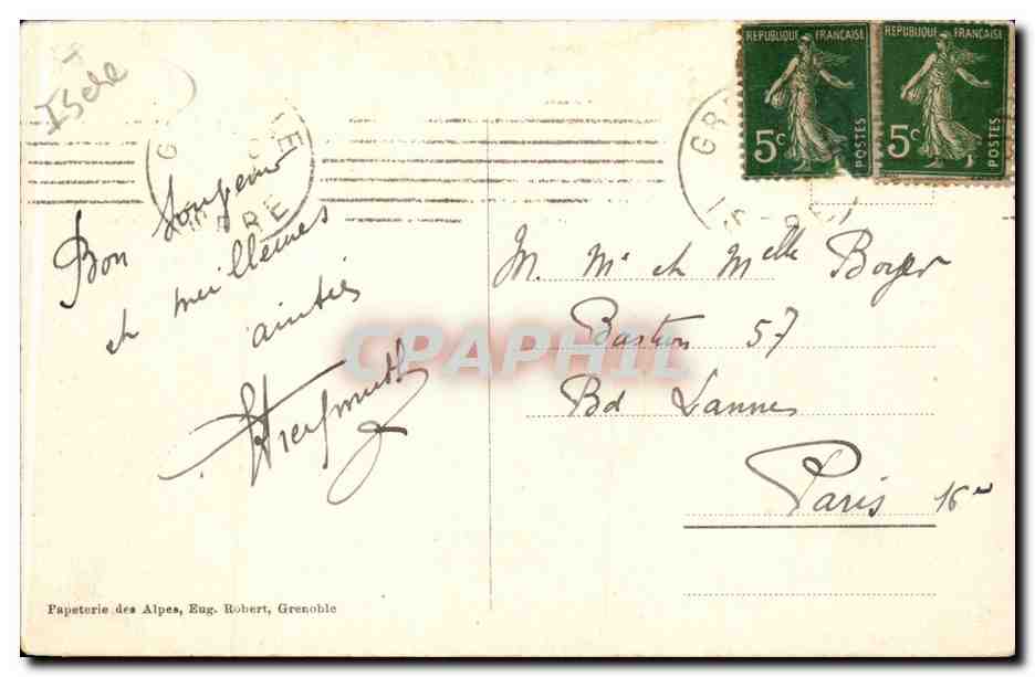 CPA Dauphine La Grave et la Meije — Rückseite