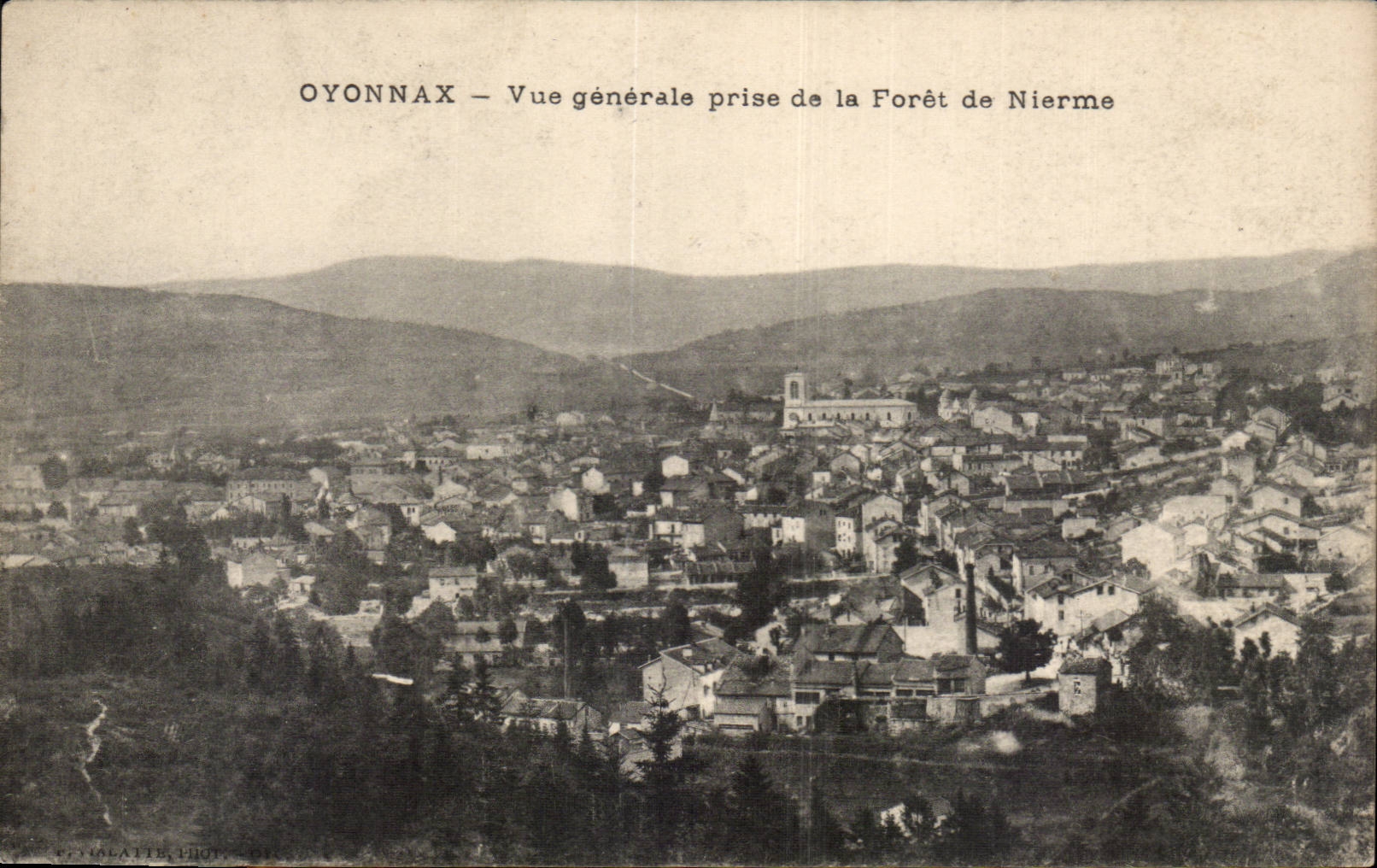 CPA Oyonnax Vue generale prise de la foret de Nierme