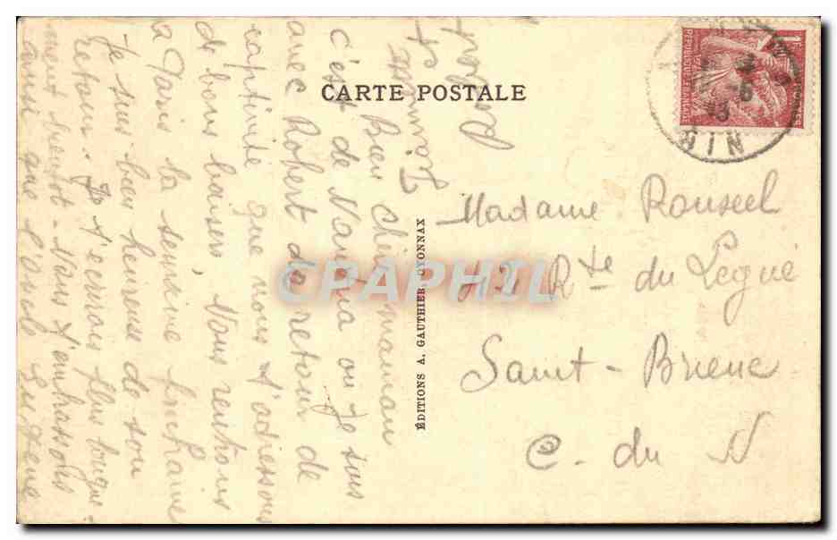 CPA Environs de Nantua Lac de Sylans et les monts d'Ain — Rückseite