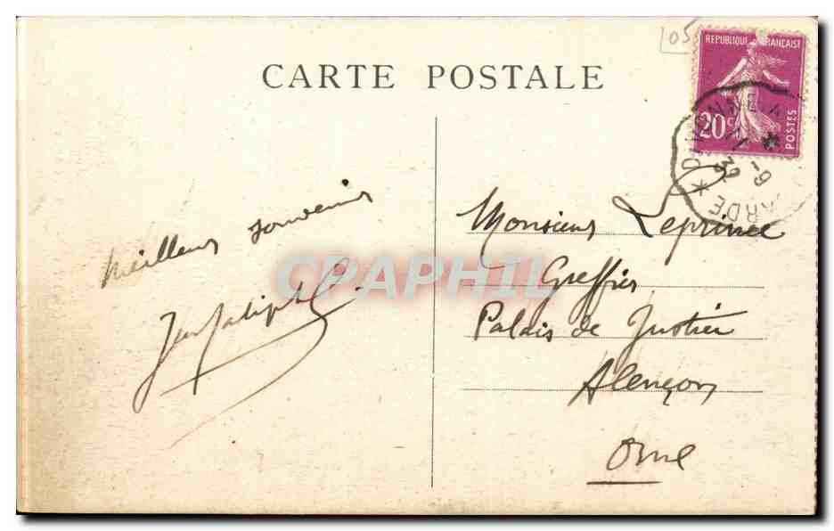 Col de la Faucille — Le Mont-Blanc et La Redoute — L. Muchaux, Bellegarde, n°515 — Rückseite