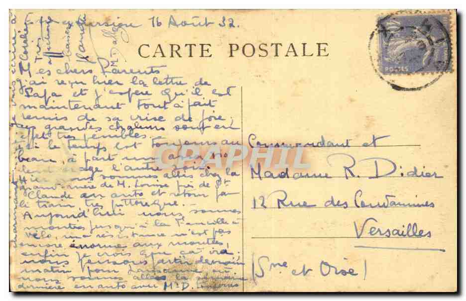 CPA Vue generale de Mijoux vue de la Faucille — Rückseite