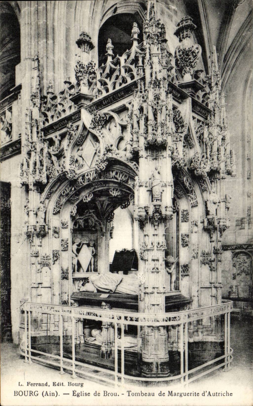 Bourg (Ain) — Église de Brou — Tombeau de Marguerite d'Autruche — L. Ferrand, Édit. Bourg