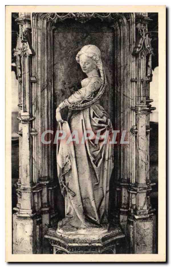 Statue de Marguerite d'Autrèche — église de Brou (Ain) — éditeur Serv. Commercial Monuments Historiques
