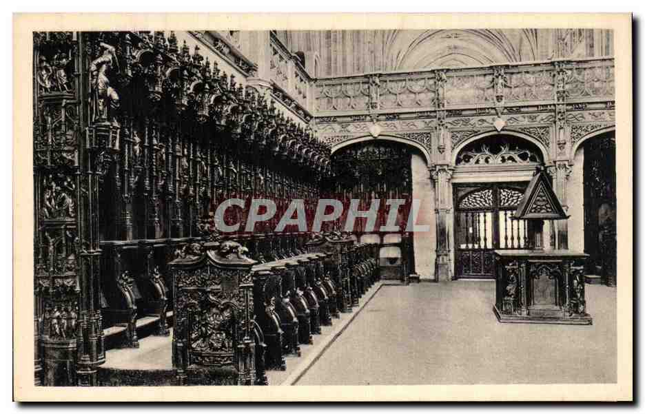 Église de Brou (Ain) — Les Stalles (côté Sud) — Serv. Commercial Monument Historiques, Paris