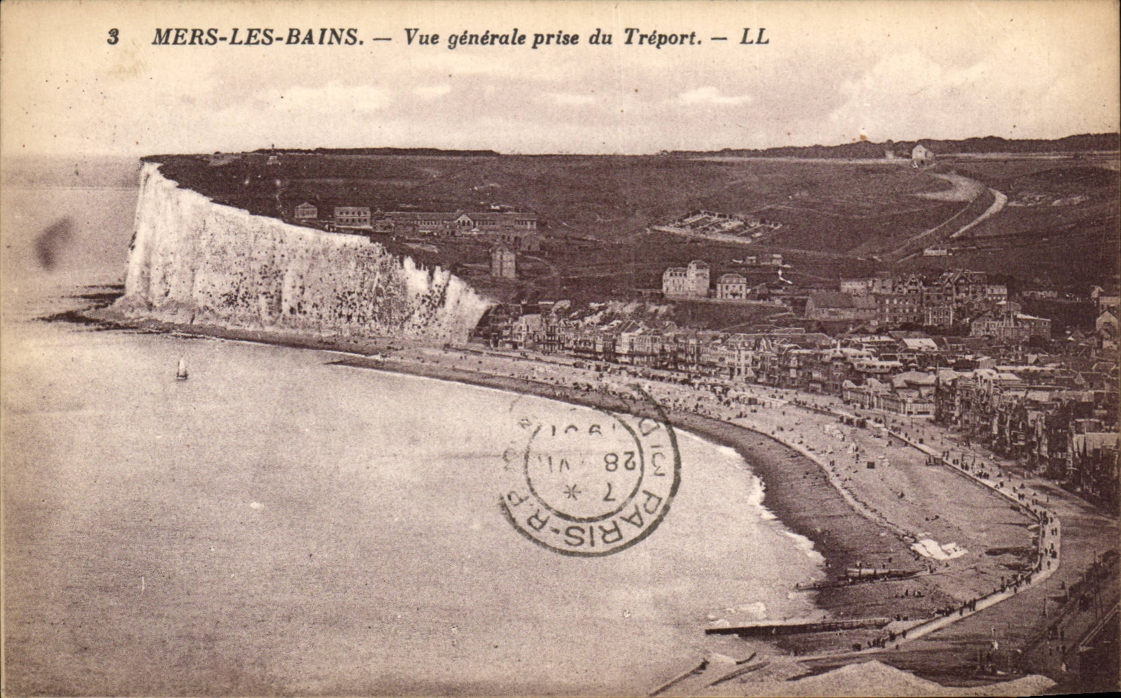 CPA Mers les Bains Vue generale prise du Treport