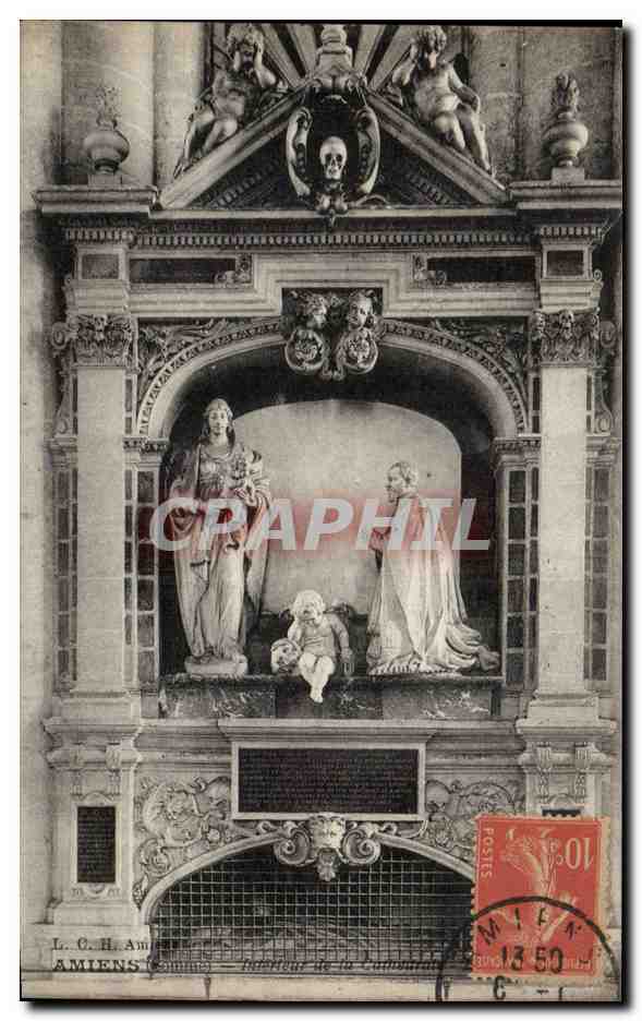 CPA Cathedrale Amiens Interieur Ange Angel