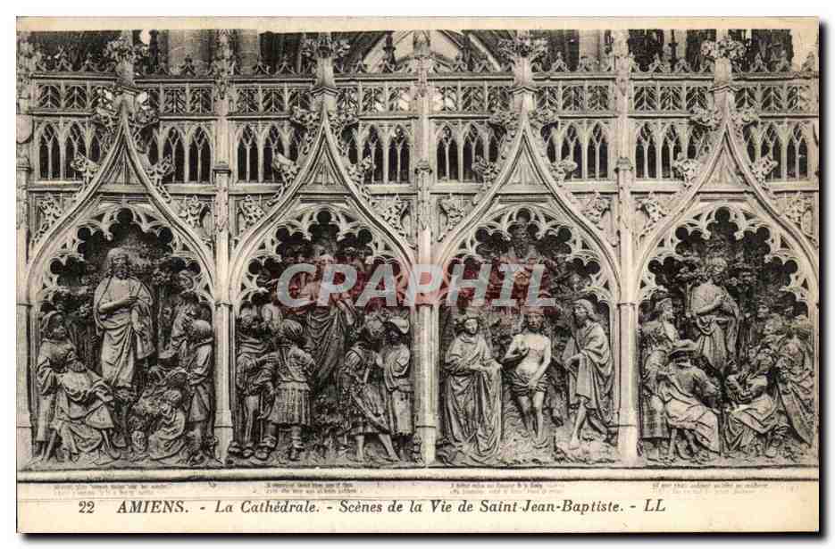 CPA Amiens Cathedrale Scenes de la vie de Saint Jean Baptiste