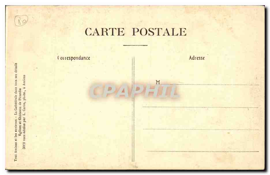 CPA Amiens La cathedrale Stalles Detail — Back