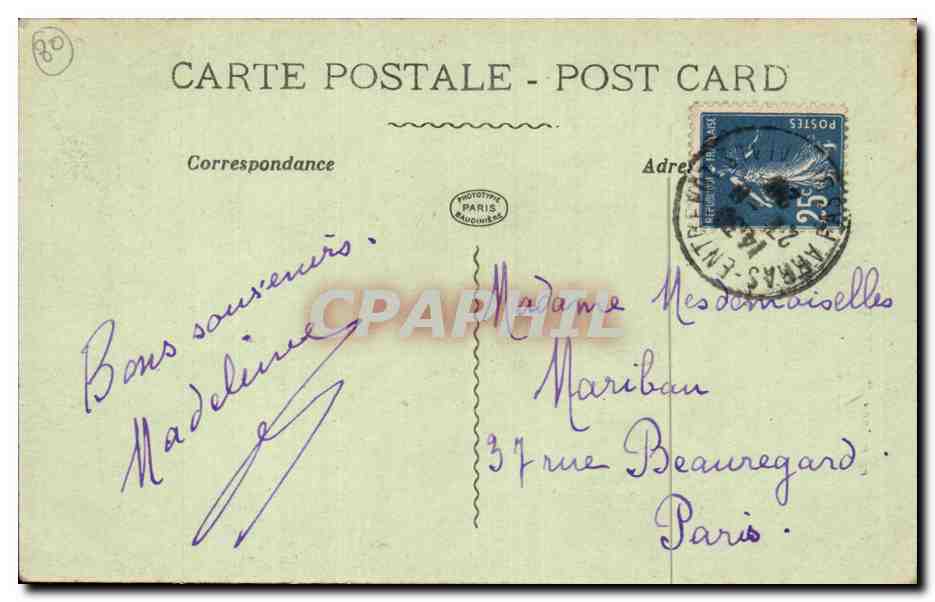 CPA Les ruines d'Albert Apres les combats livres dans le cimetiere  — Back