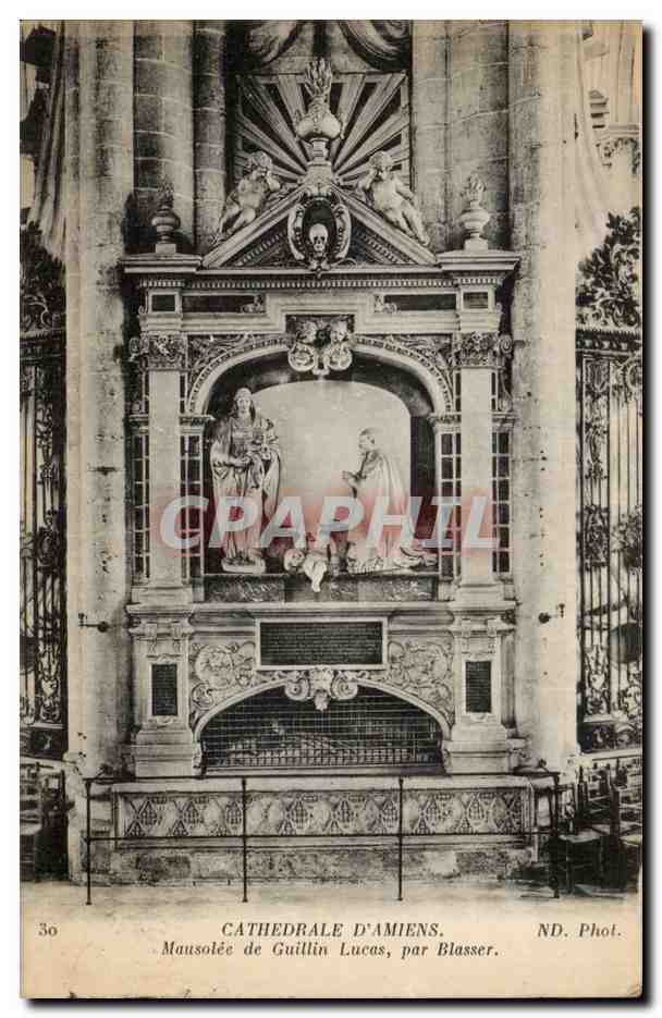 CPA Amiens Cathedrale Mausolee de Guillin Lucas par Blasser