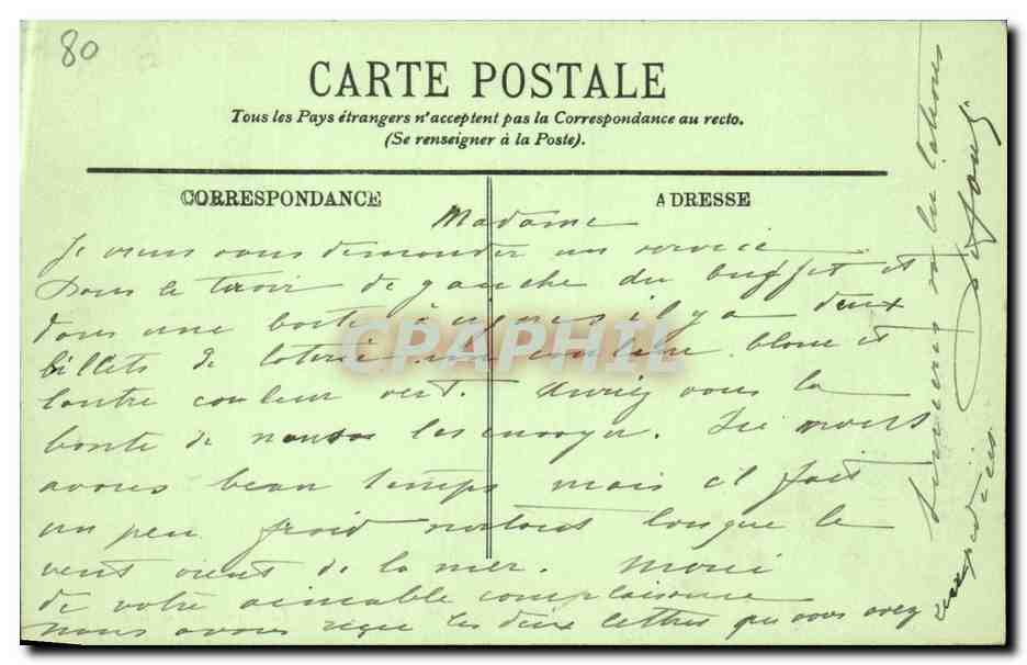 Mers-sur-Mer — La Promenade de la Plage — LL — Verso
