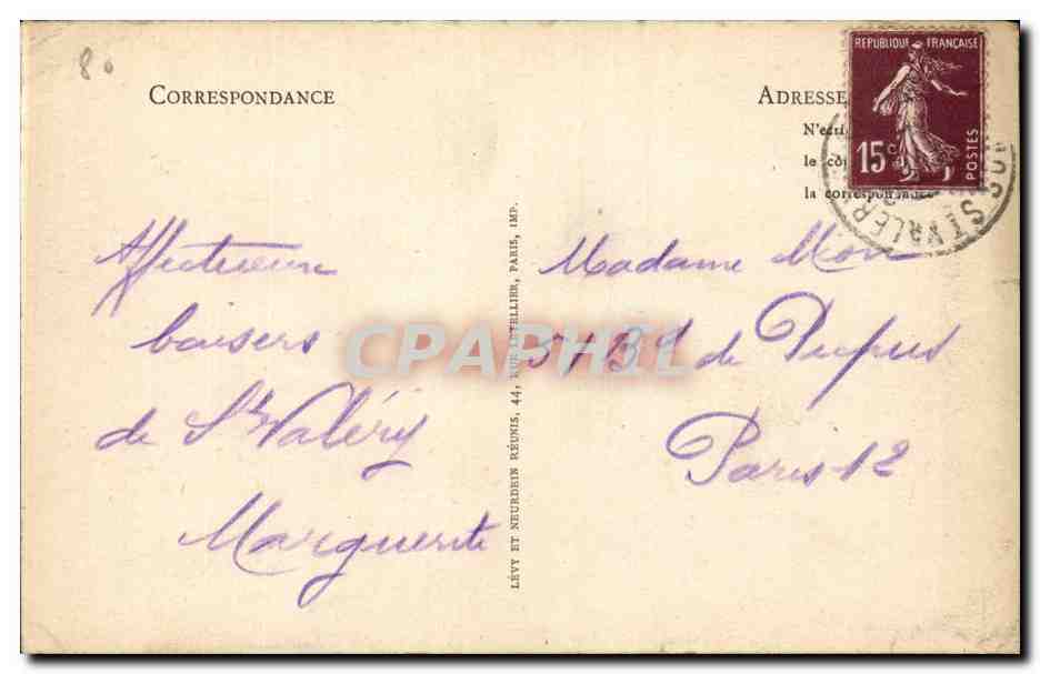 CPA Saint Valery sur Somme le quai Blavet — Back