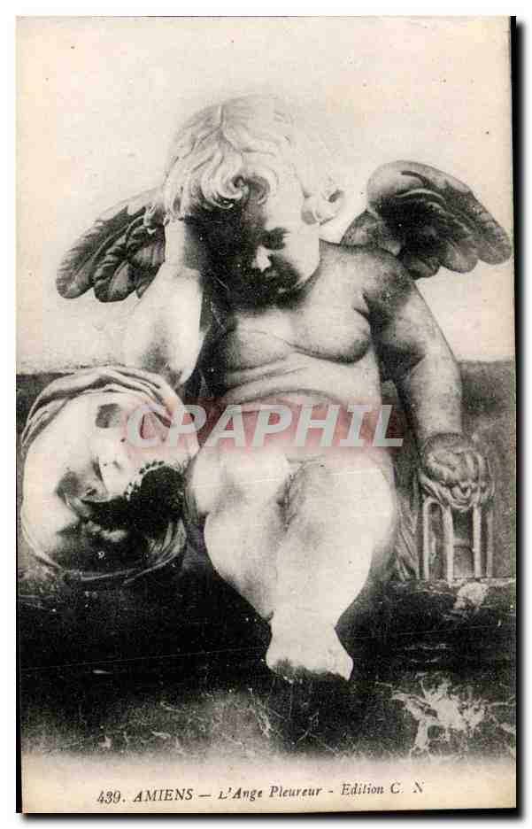 CPA Amiens La cathedrale Ange pleureur Angel