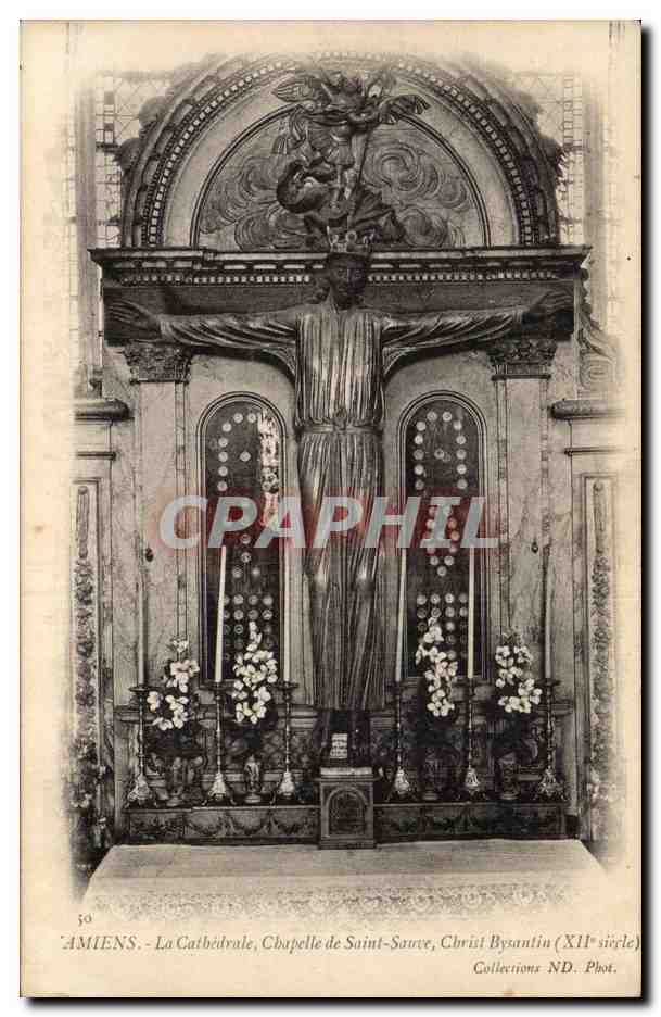 CPA Amiens La cathedrale Chapelle de Saint Sauve Christ Byzantin