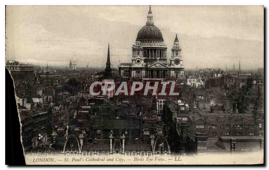 CPA Great Britain Londres london St Paul's Cathedral and city