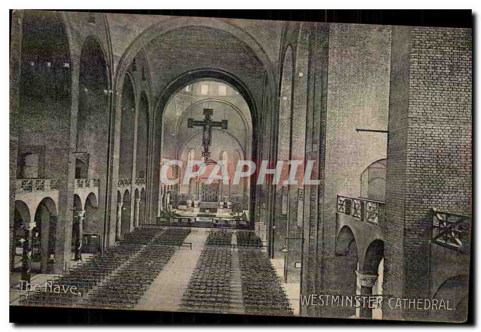 CPA Great Britain Londres London Westminster cathedrale The nave