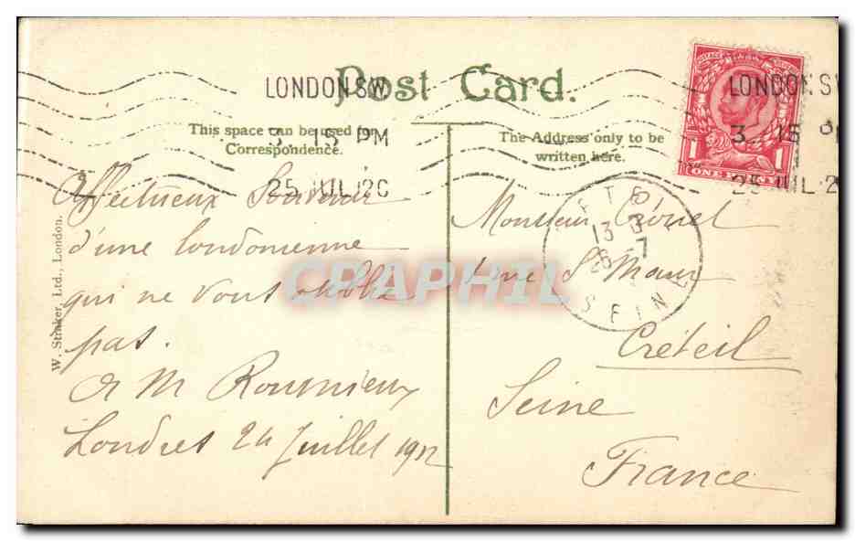 CPA Great Britain Londres London St Paul's cathedral — Verso