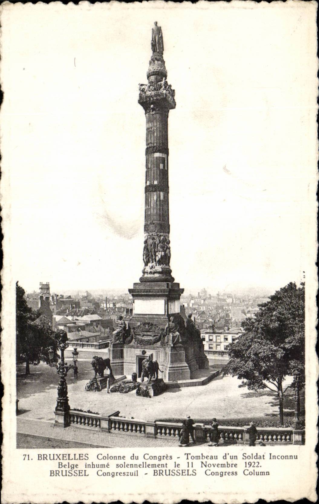 CPA Bruxelles Colonne du Congres Tombeau du soldat inconnu belge 