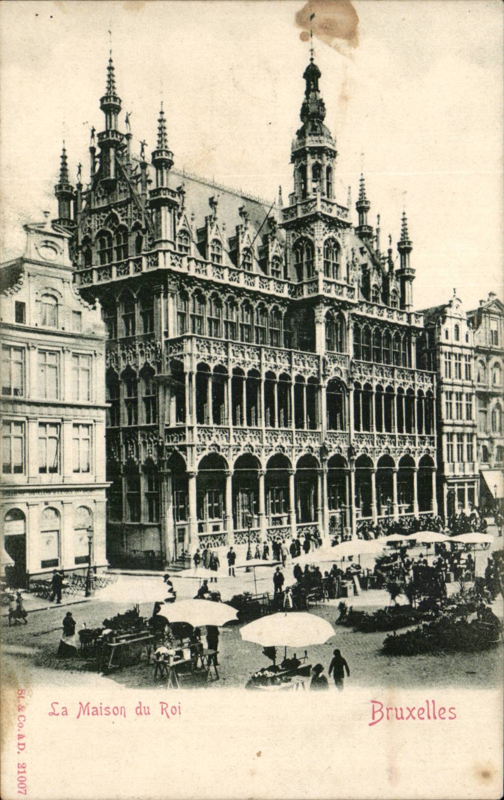 CPA Bruxelles La maison du roi Marche