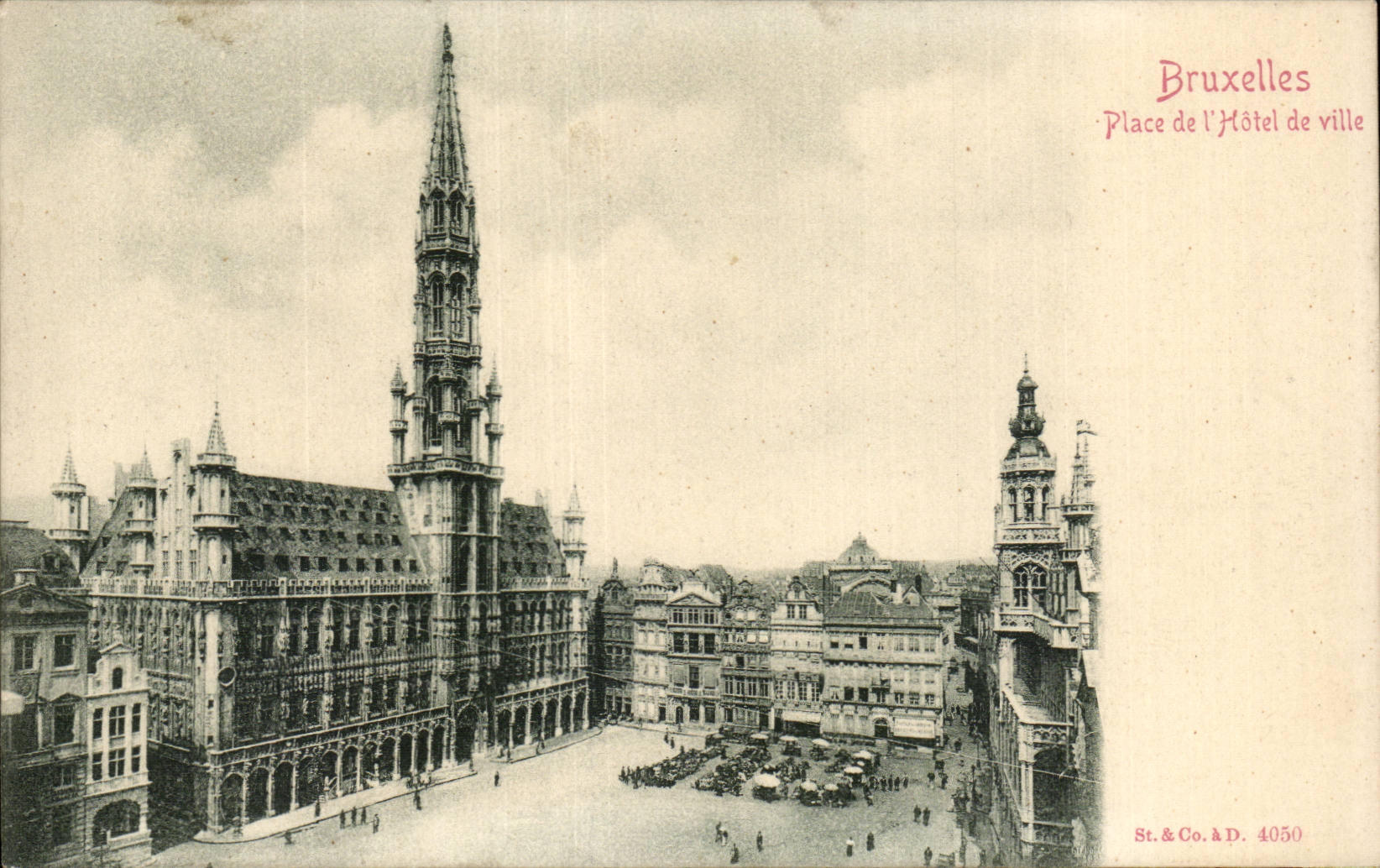 CPA Bruxelles Place de l'hotel de ville