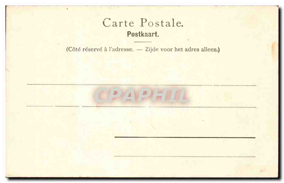 CPA Bruxelles Place de l'hotel de ville — Rückseite