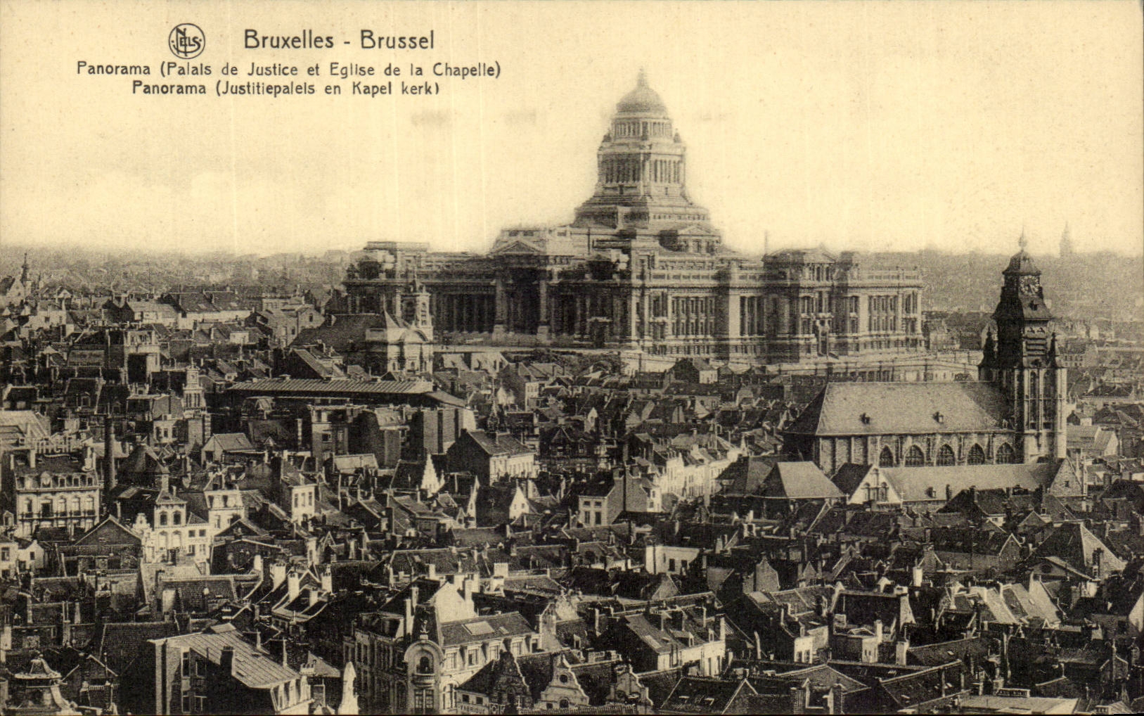CPA Bruxelles Panorama Palais de justice et eglise de la chapelle 