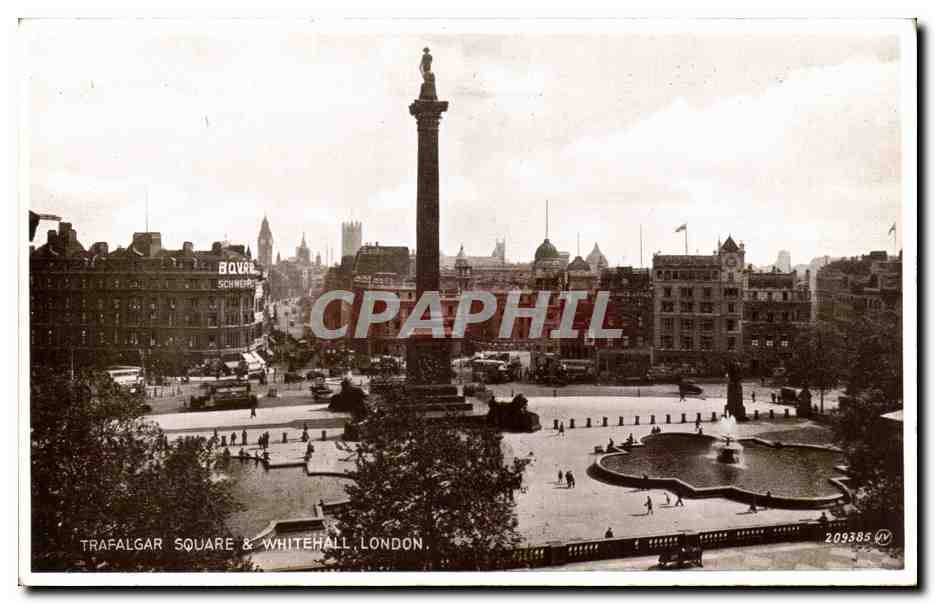 CPA Great Britain Londres London Trafalgar Square et Whitehall