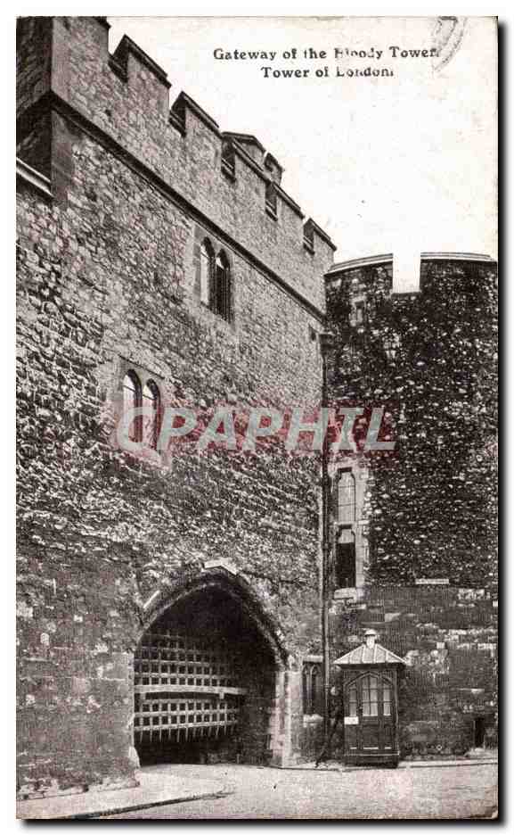 CPA Londres London Gateway of the bloody tower Tower of London