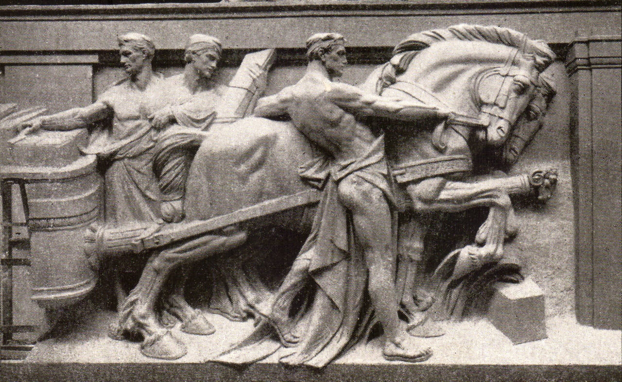 CPA One of the panels of the Frieze above liberty & Cos EAst India House regent Street London