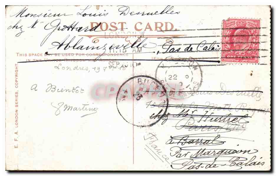 CPA Londres london Hertford House Wallace collection — Back