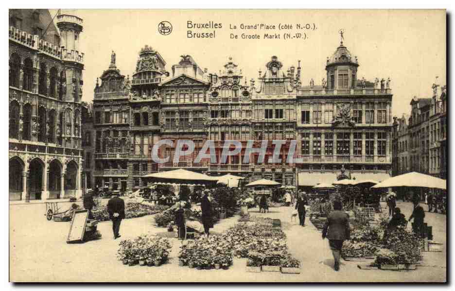 CPA Bruxelles La grand place Maison du roi Marche