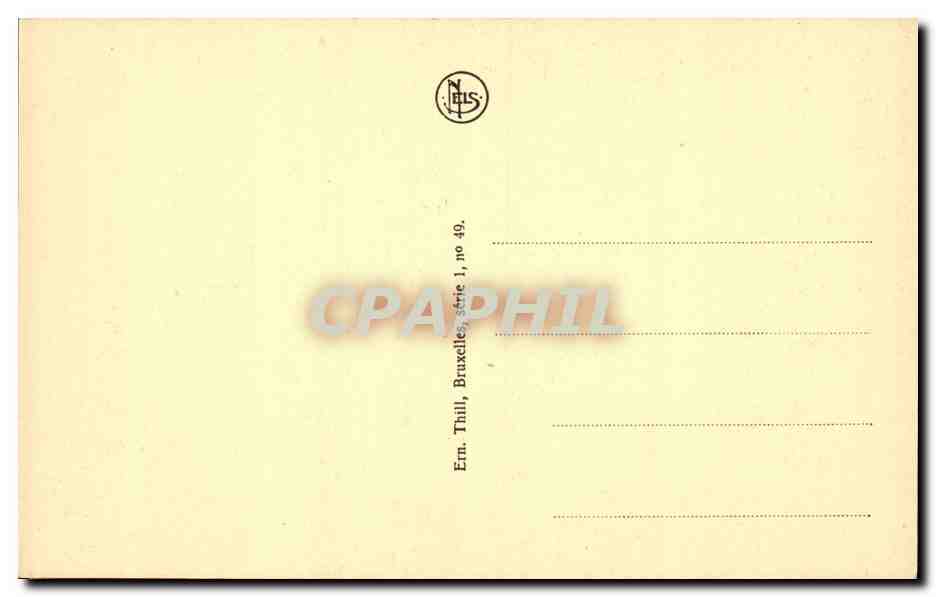 CPA Bruxelles Maison du roi — Verso