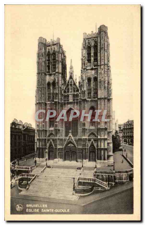 CPA Bruxelles Eglise Sainte Gudule