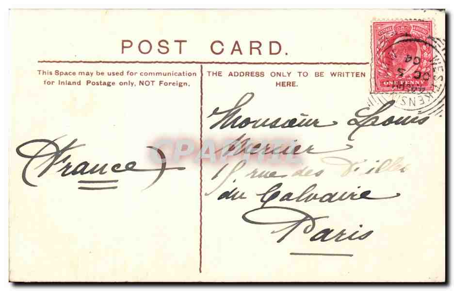 CPA Londres london Crystal palace — Verso