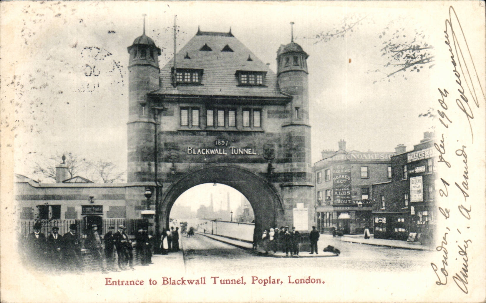 CPA Londres london Enrtance to Blackwall Poplar 